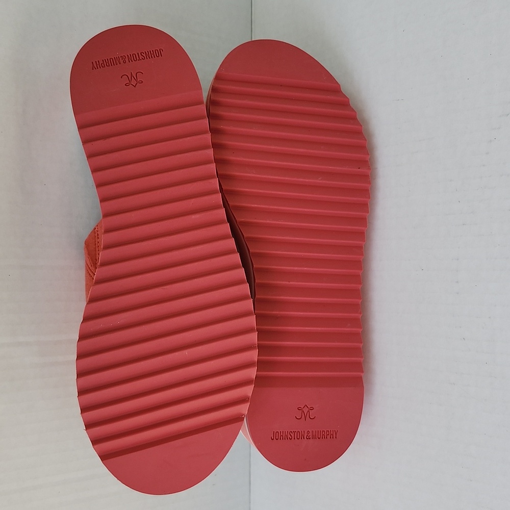 NWOT JOHNSTON & MURPHY GRACE SUEDE PLATFORM SLIDE SANDALS - Picture 7 of 10